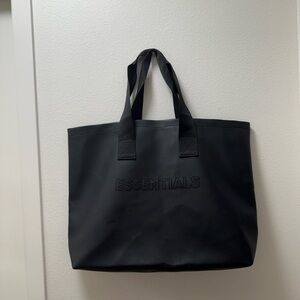 Essentials Black Tote with Embossed Logo